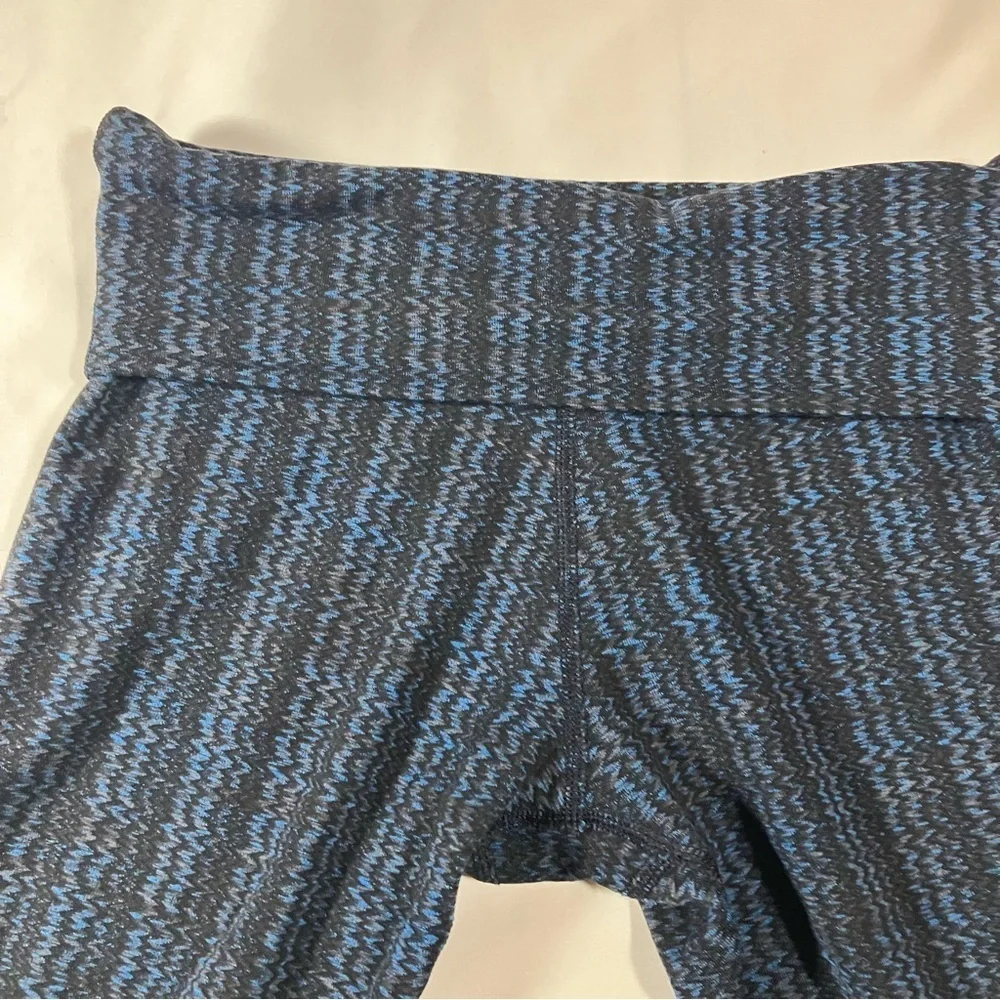 Lululemon Wunder Under High Low Ziggy Wee August Inkwell pattern blue leggings 4